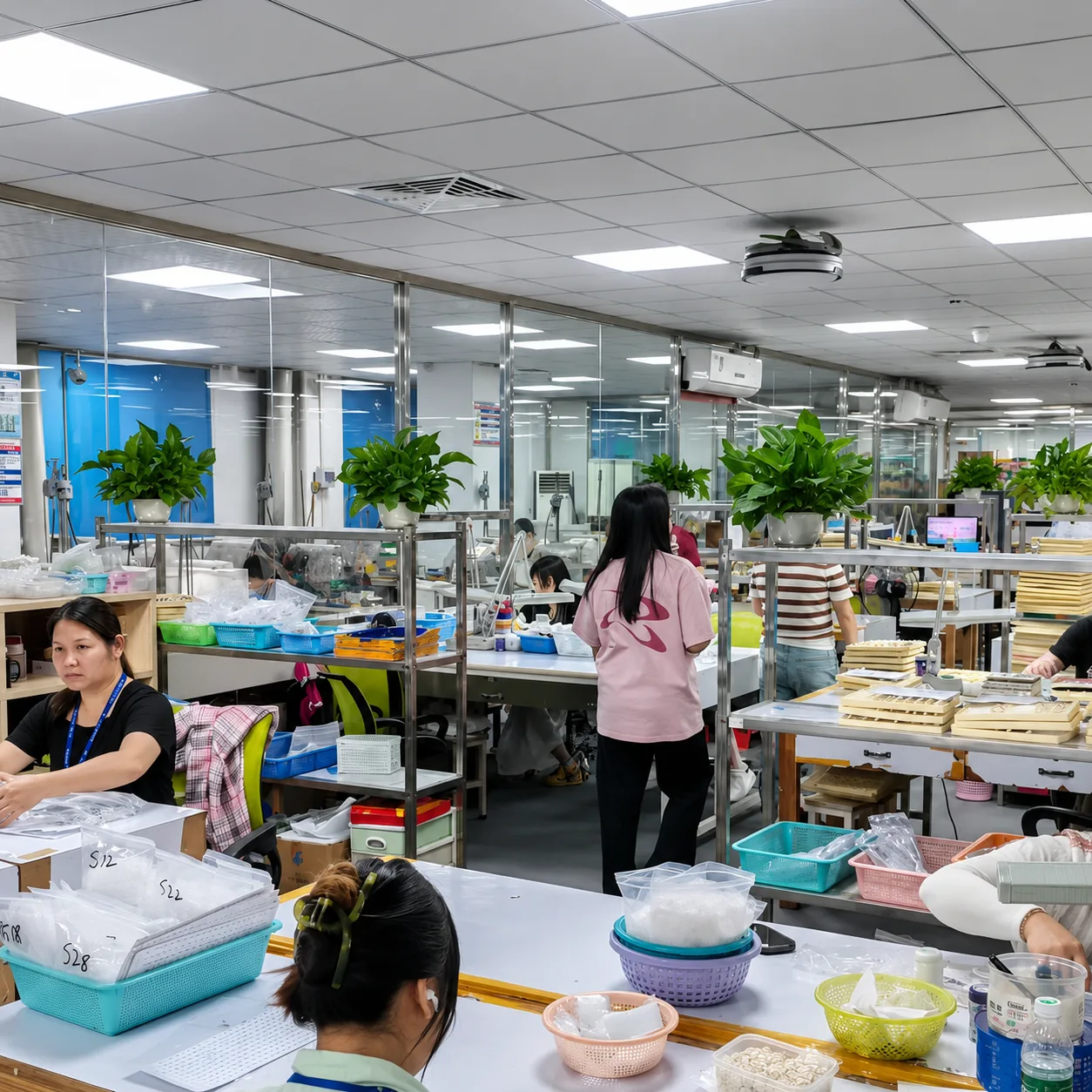 YUNGSHANG jewelry assembly and order preparation team in Qingdao