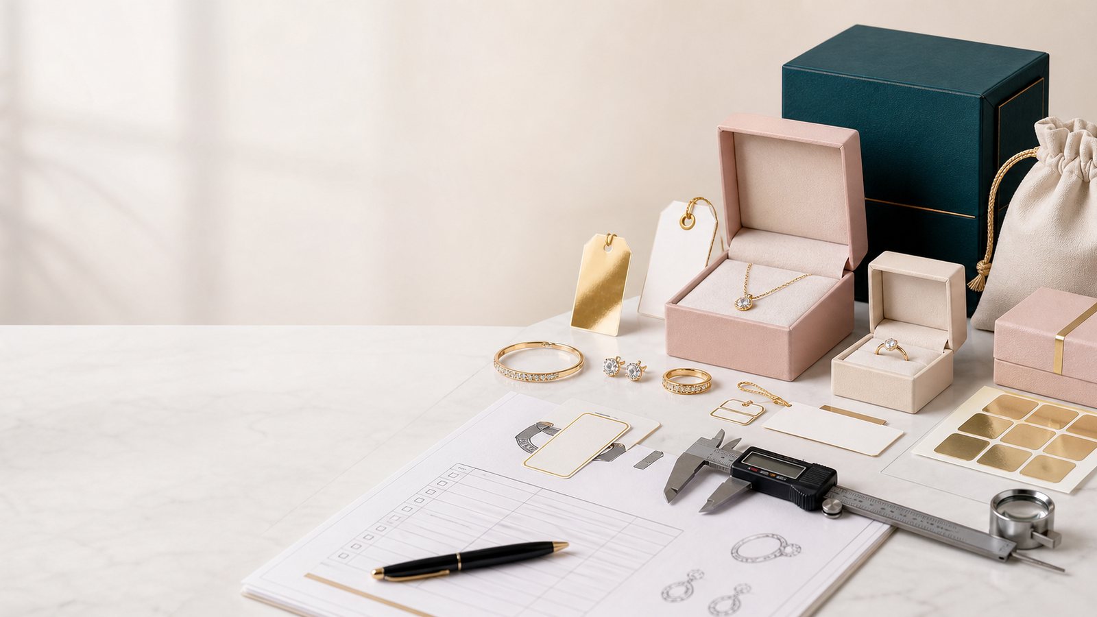 Private label packaging and jewelry quality control banner